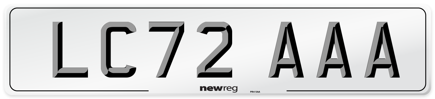 LC72 AAA Number Plate from New Reg